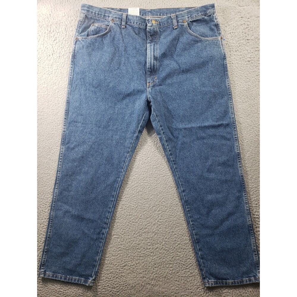 Vintage Wrangler Jeans Men's 44x30 Blue Denim Regular Fit Made USA Cotton NWT
